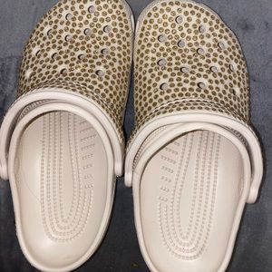 neutral with gold sparkle glitter